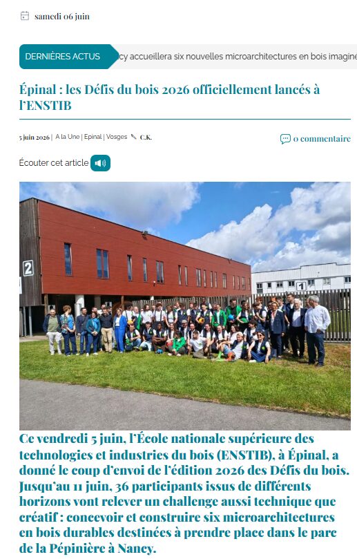 Vosges Infos – Lancement
