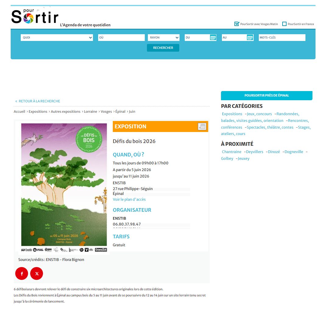 Pour Sortir – Vosges Matin